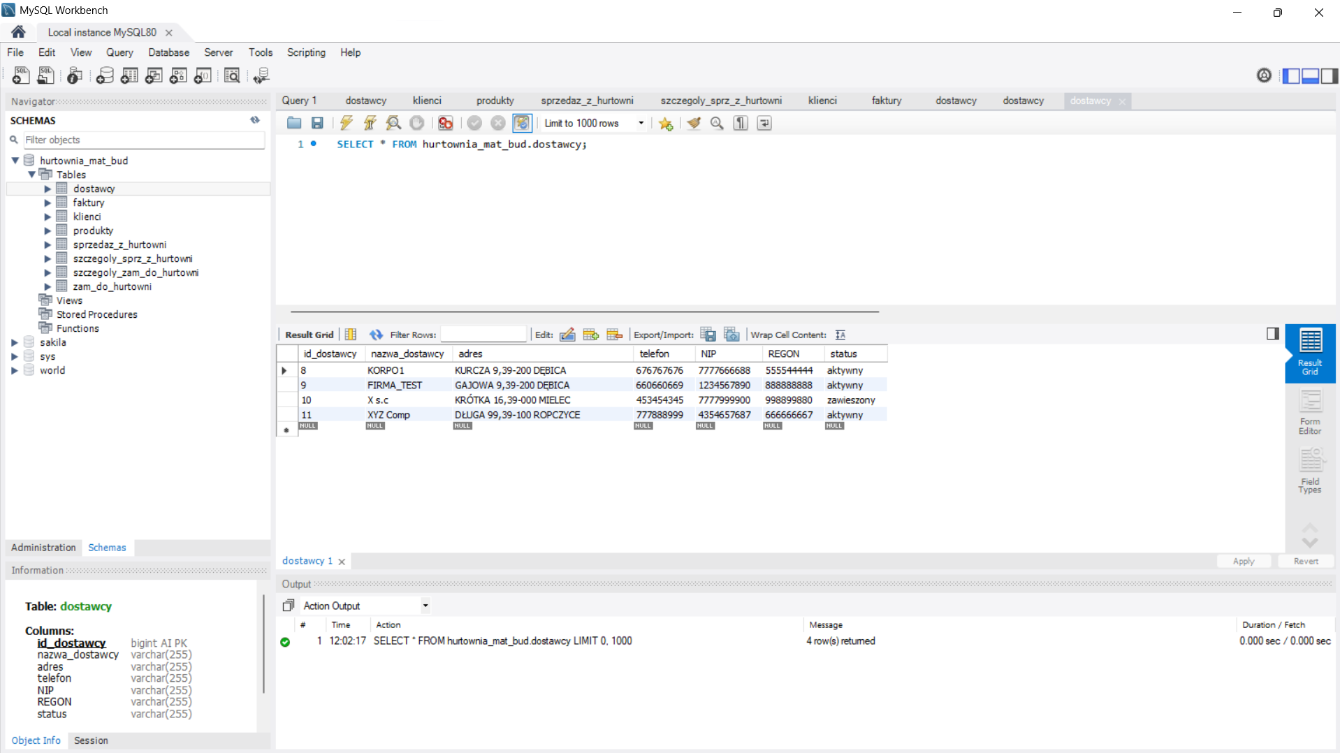 Tkinter Database Manager screenshot