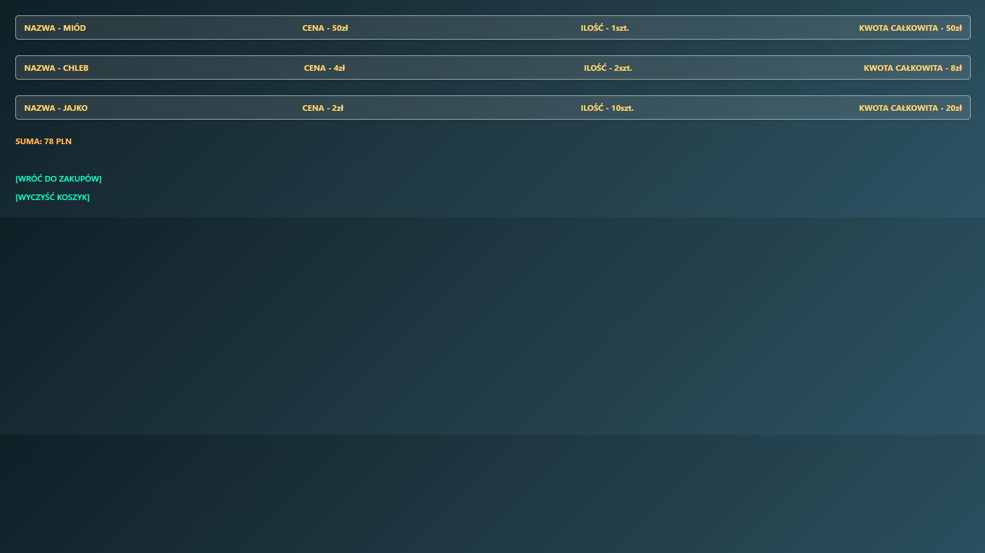 Flask Shopping Cart screenshot